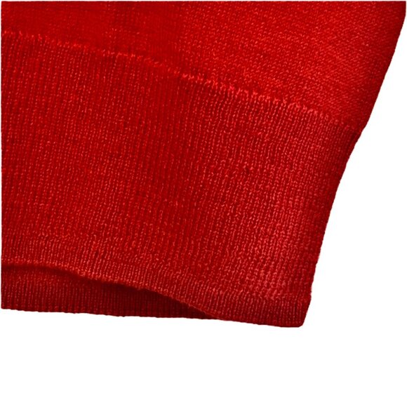 Brooks Brother Premium Red Cashmere Sweater V-Neck Womens S  NEW - Picture 4 of 6
